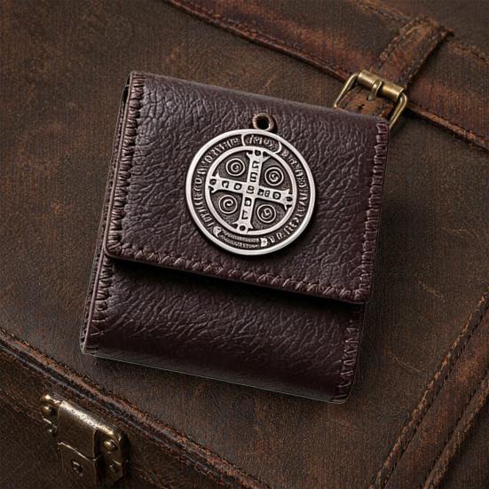 Portable Catholic Altar Altar, Handmade Pocket Prayer Shrine, Faux Leather Spiritual Folding Foldable Devotional Religious Gift for Christian Friends