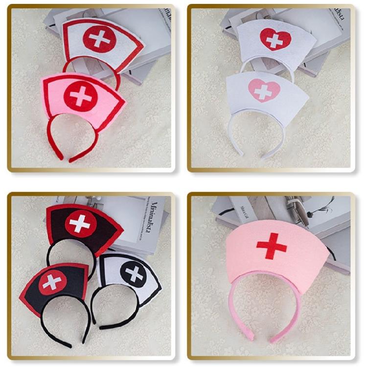Charme Krankenschwesternhut Cosplay Stirnbänder Einzigartiges Charme Kopfschmuck Stilvolles Damen Stirnband für Rollenspiel Aktivität