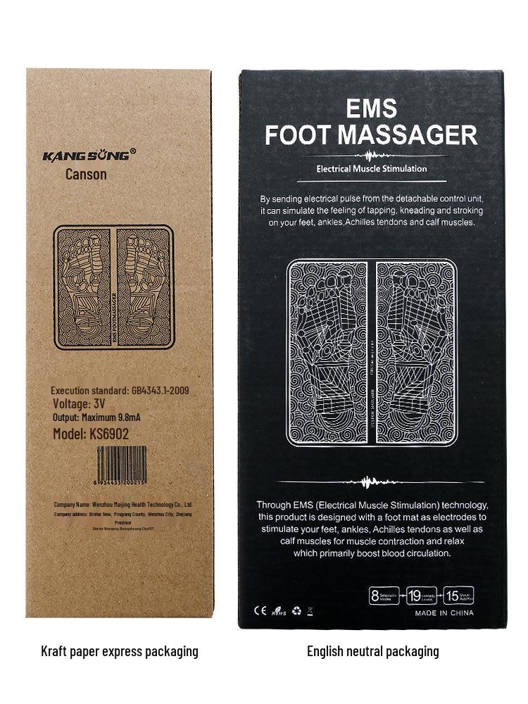 Rechargeable EMS Foot Massager with Remote Control - Micro-pulse Foot Therapy Pad