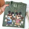 Retro Chip and Dale Checkered Comfort Colors Shirt, Chip & Dale Double Trouble Retro Tee, Disney World Disneyland Family Vacation Shirt Tee