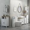 Bathroom furniture with toilet paper holder, cabinet and adjustable shelves, 20 x 20 x 80 cm, white
