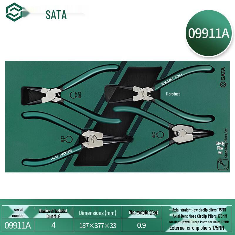 SATA 4-Piece Snap Ring Pliers Set