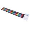 Roll Up Piano Keyboard with Speaker 49 Keys Foldable Colorful USB Rechargeable Silicone Electronic