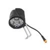 Solar LED Super Bright Portable Electric Bike Front Light Frame Mount 48V Universal Bicycle Horn Switch Waterproof Safety