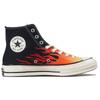 Converse 1970s 70 Hi Flame High Top Canvas Shoes Unisex Black and Red Stitching