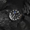 Stylish Men's Quartz Trio Watch Round Case PU Leather Strap Alloy Case Electronic Drive - 3 Piece Combination Watch