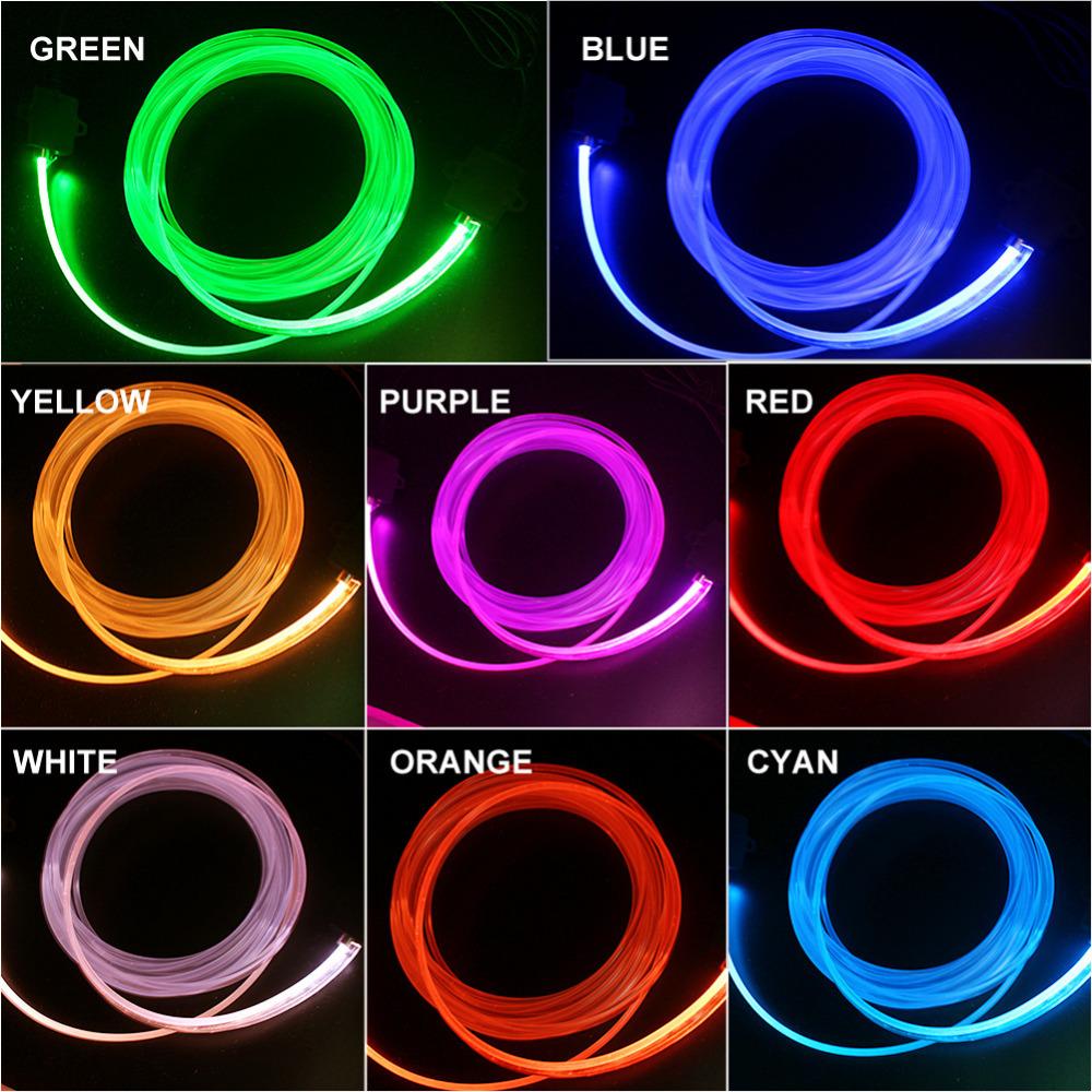 6M RGB LED Car Atmosphere Lamp Interior Ambient Light Strip Phone APP Control