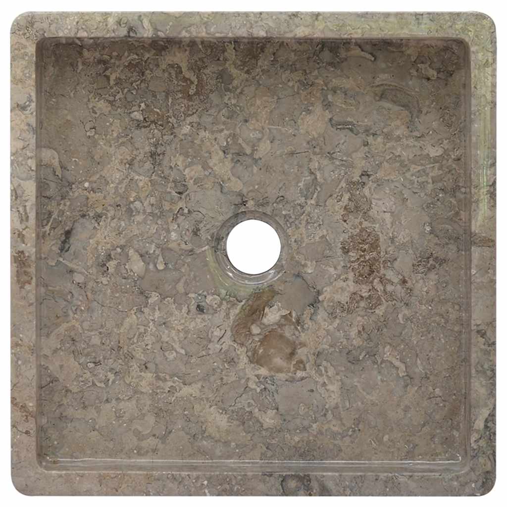 Grey Washbasin 40 X 40 X 10 Cm Marble