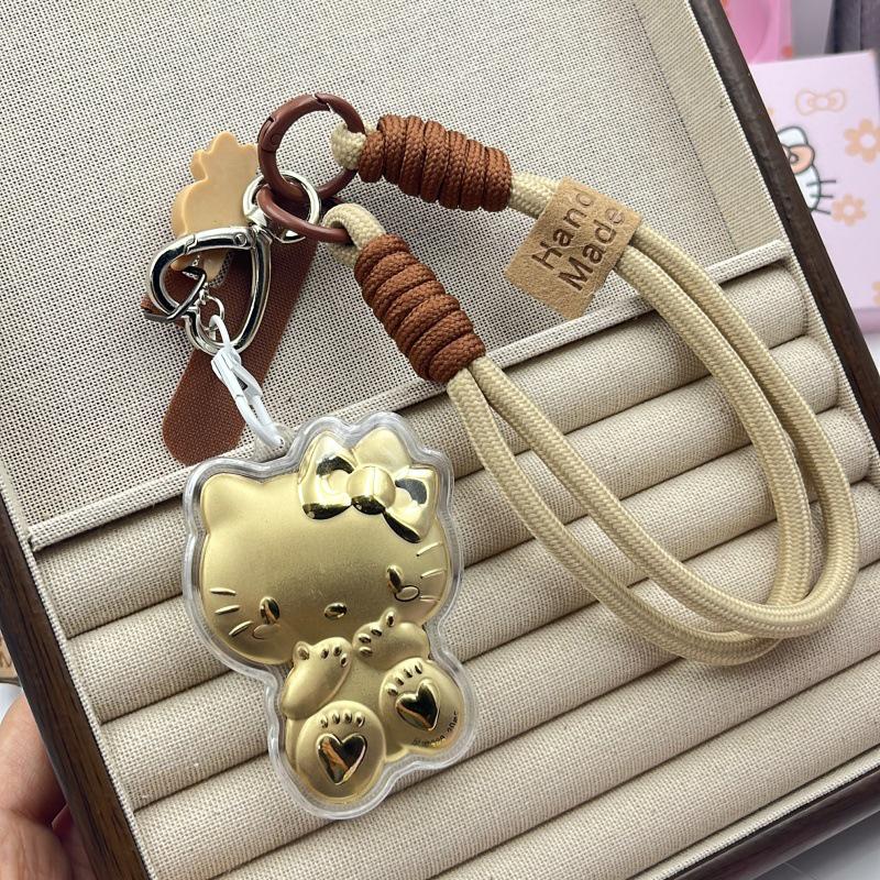 20mg Pure Gold Wealth-Attracting Cat Pendant Keychain - Gold Gift for Girlfriend
