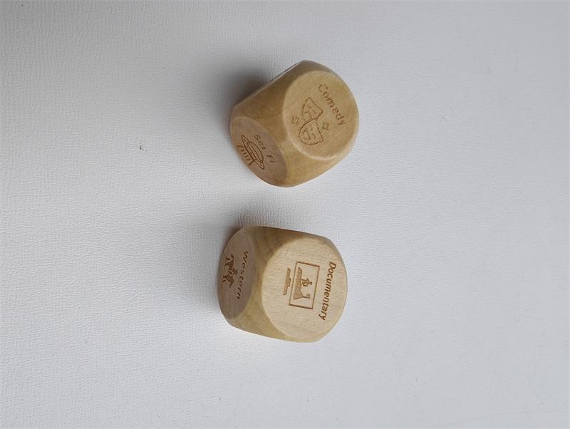 Beech Wood Twelve-Sided Decision Dice for Food, Activity, Movie, and Date Night