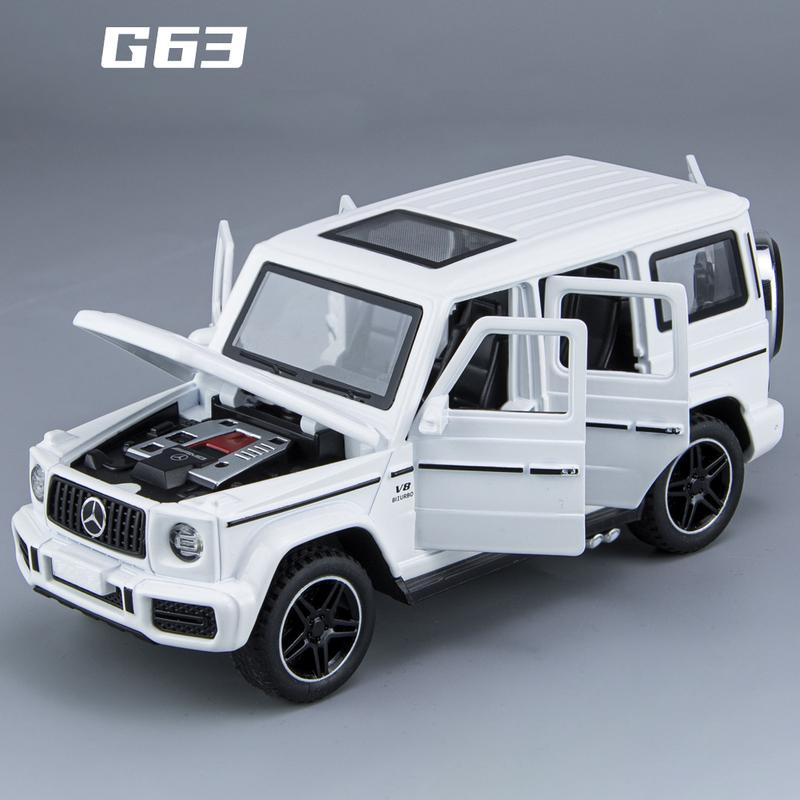 

1:32 Benz G63 SUV, модель автомобиля из сплава, игрушечная модель автомобиля, литье под давлением, звук и свет, автомобильные игрушки для детей, автомобиль