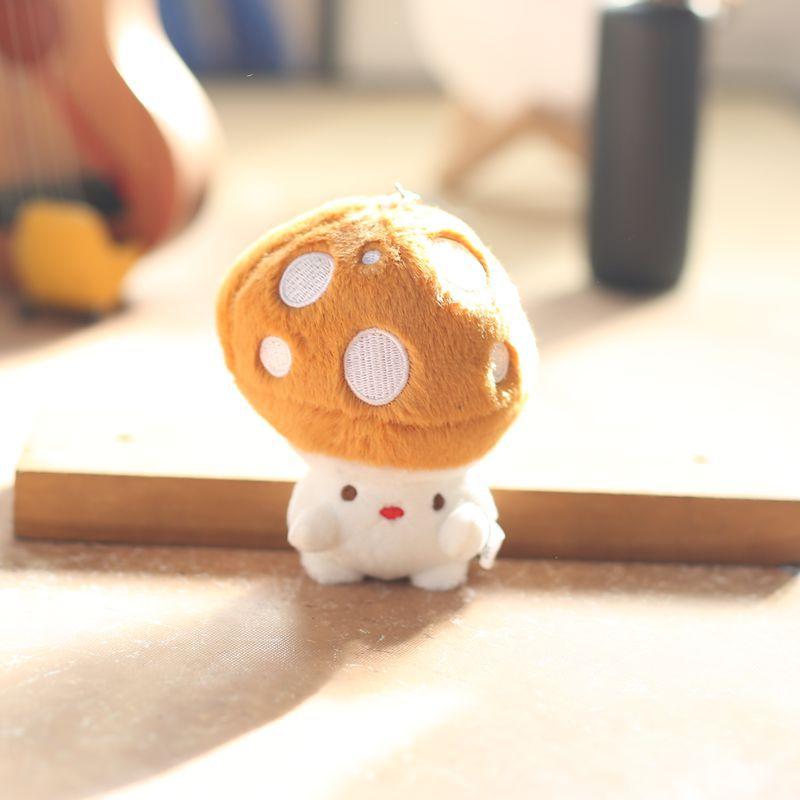 Cute Cute Dopamine Small Mushroom Pendant Plush Toy Doll Bag Hanging Keychain Doll Doll Doll