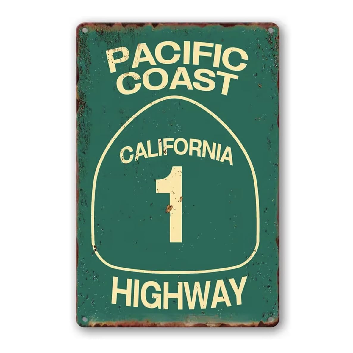 ALOHAMONI California 1 Highway Metal Sign