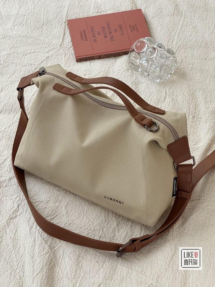 Apanese Korean Fashion Simple Commute Canvas Tote Bag Literary Casual Versatile Student Handbag Crossbody Bag