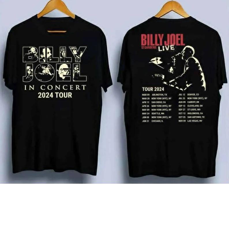 Billy Joel In Concert Music Tour 2024 Black T-shirt XXXXL