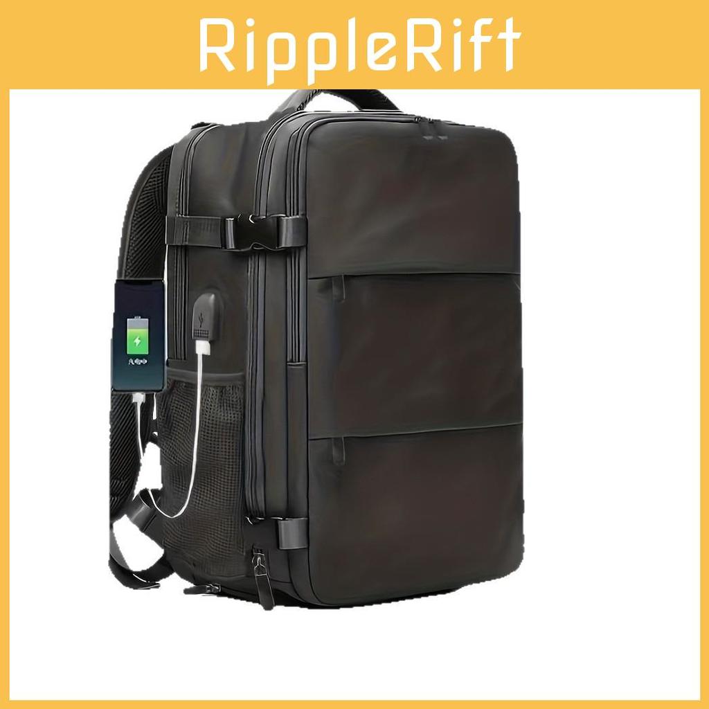Polyester Travel Backpack For Men Women With Expandable Storage For Casual Trips