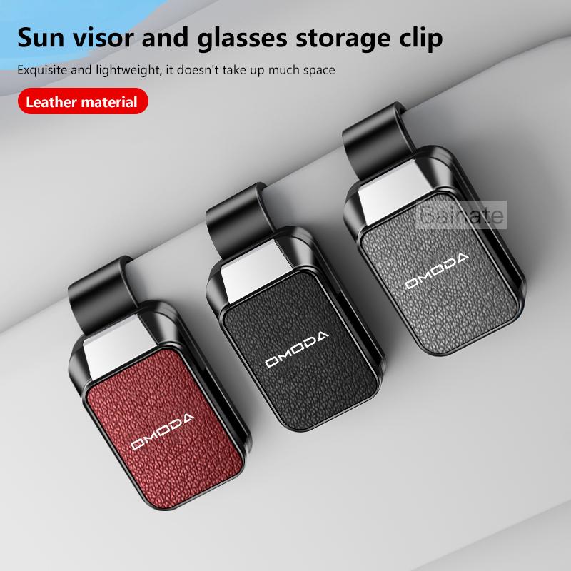Car Sun Visor Glasses Case Storage Wear-Resistant Sunshade Sunglasses Holder, For Omoda C5 E5 C7 C9 Omoda 5 9 EV PHEV 2024 2025