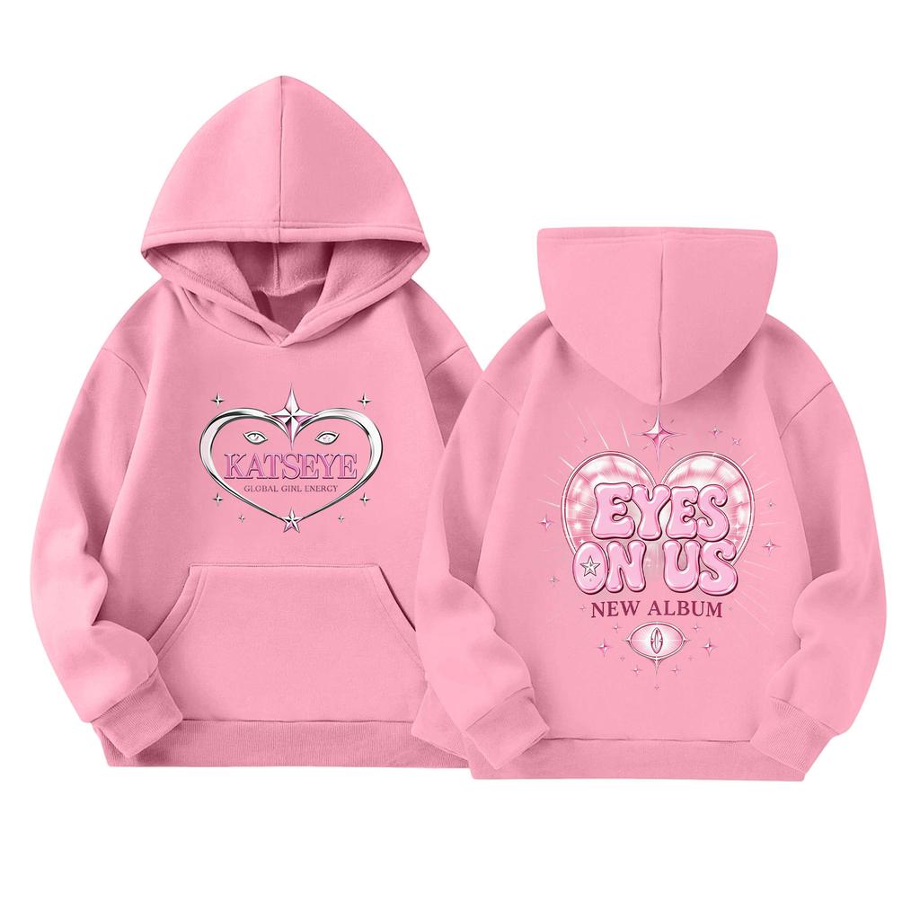 Kids Long Sleeve Letter Print Pullover Hoodie with Pockets, Loose Fit