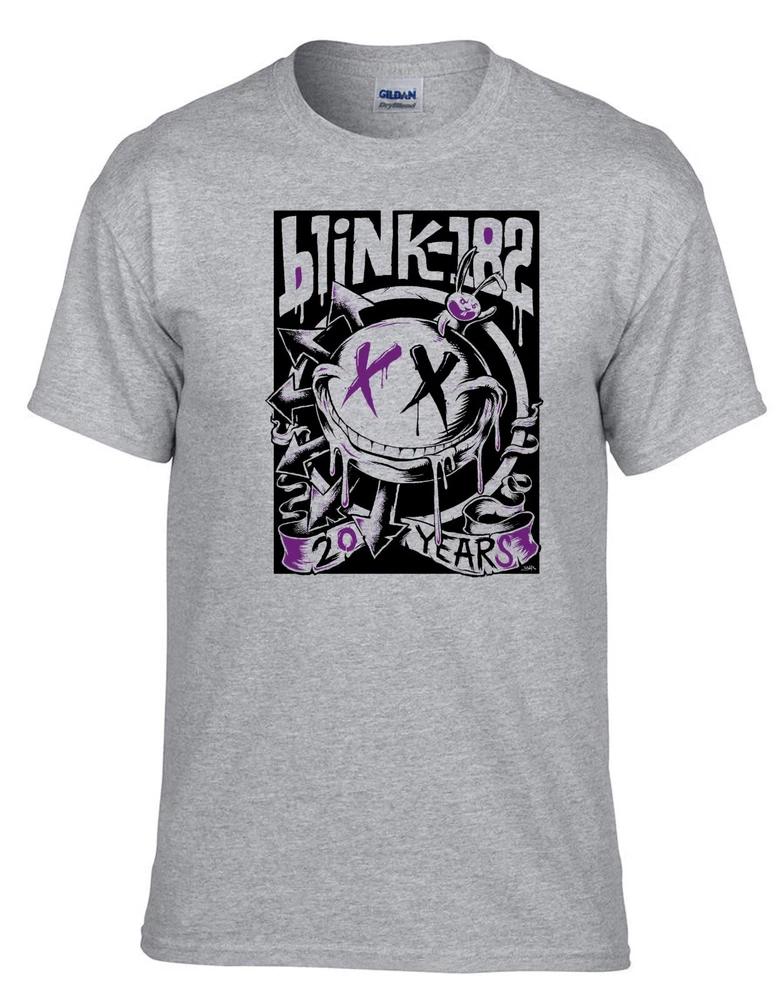 Blink 182 Big Smile Punk Rules Rock Music Grey Tshirt 132grey S