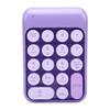 Wireless Number Pad 18 Key 2.4G Numeric Keypad Financial Accounting Numpad Keyboard for Home Business Work Purple