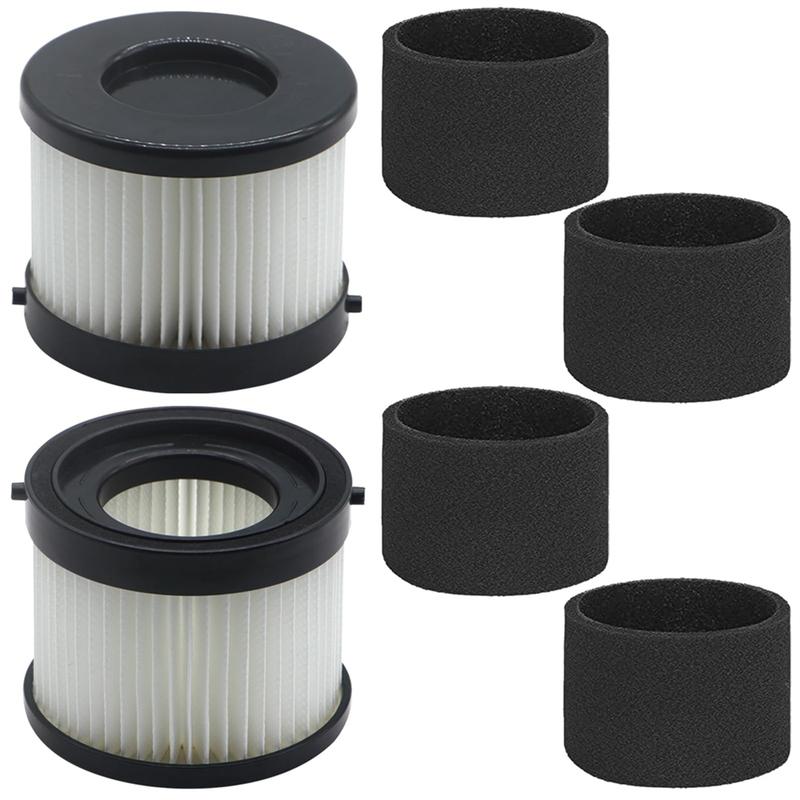 A74G-49-90-0160, 49-90-1951 Filters for Milwaukee Compact Vacuum 0882-20 M18, 2 Pack HEPA Filters and 4 Pack Foam Filters