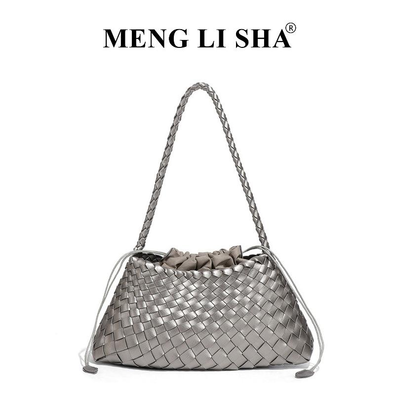 Handgewebte Tasche Retro Tragbarer Gemüsekorb Tasche Vielseitig Achsel Schulter Mutter und Kind Tasche