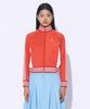 Partimento Women Striped Track Jersey Zip-Up_Red