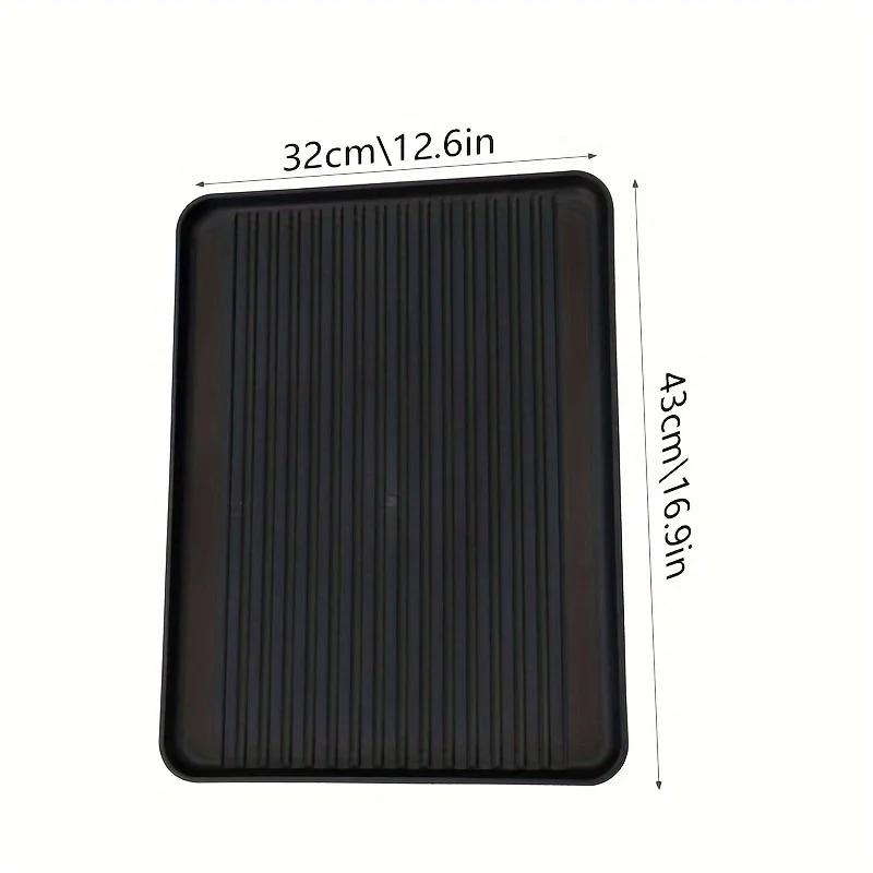 

Durable Under-Sink Mat Waterproof Drip Tray Liner For Kitchen Bathroom Cabinets Easy-Clean Storage Solution 2pcs чорний