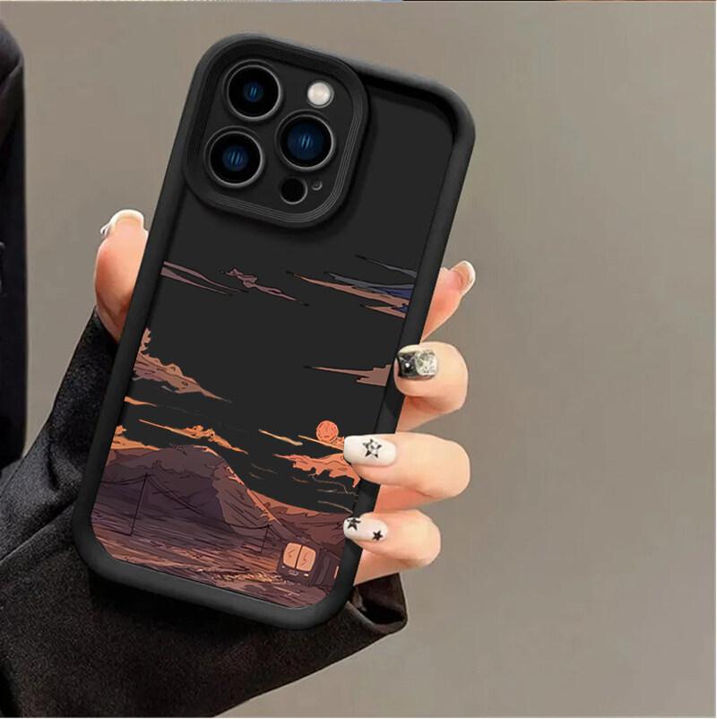 Anime Scenery Sunset Case for Samsung Galaxy M34 M31 M51 M30S M23 M16 M11 M15 F06 J4 J6 Plus J8 A02 S21 FE S20 Ultra Plus Cover