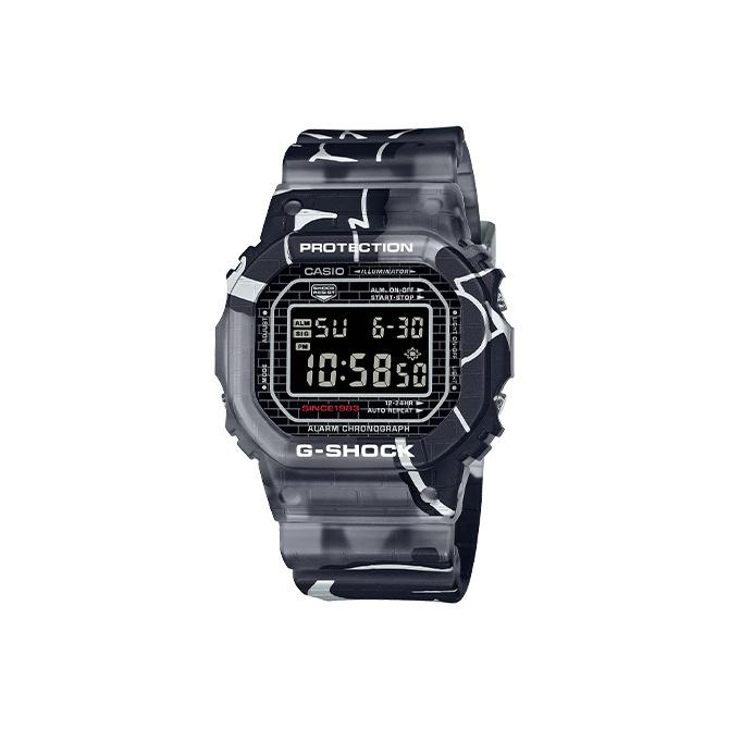 CASIO Men G-SQUAD Series Black Watch DW-5000SS-1PR DW-5000SS-1PR Graffiti Gray