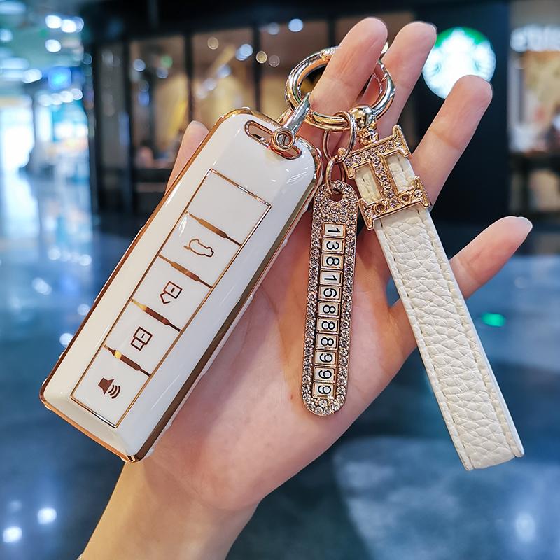 New TPU Car Key Case Cover Protect Shell Bag For Great Wall GWM WEY Coffee01 Coffee02 WEY-X WEY-S WEY-GT VV7 GT Auto Accessories