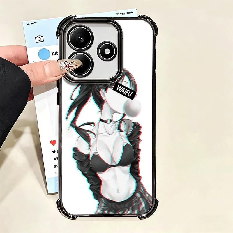 Sugoi Senpai Waifu Kawaii Anime Mädchen Beschichtung Handyhülle Für Xiaomi Poco X5 X6 X7 X8 Pro Max F8 Ultra F7 M8 M7 M5S Redmi 15C 15 1