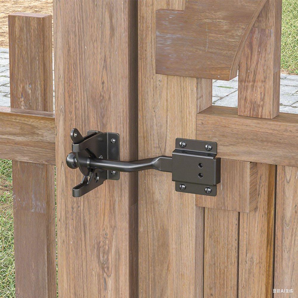Pull String Self Locking Gate Carbon Steel Garden Gate Fastener Automatic Door Lock  Outdoor Use