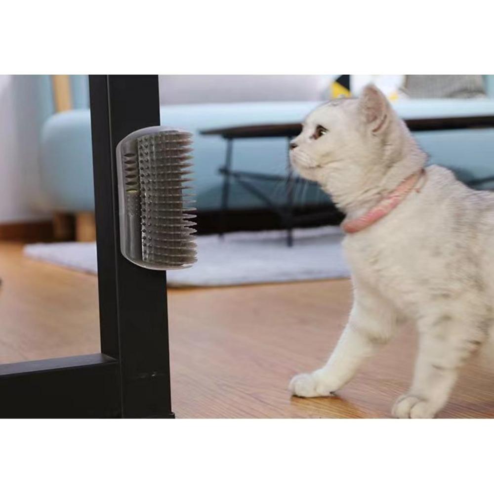 1/2 Pack Wall Corner Cat Groomer, Massage Combs for Short  Long Fur Face Scratcher and Softer Massager Toy for KittensPuppies