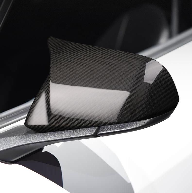 Ford Mustang Carbon Fiber Horn Rearview Mirror Cover Cap – Real Carbon Fiber Exterior Accessory