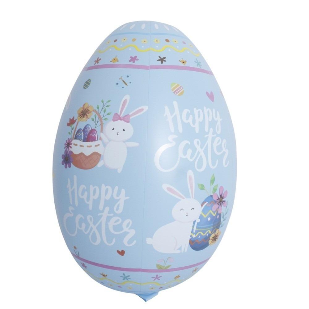 Cute PVC 41 Inch Easter Egg Balloon Reusable Inflatable Giant Easter Egg Easter Bunny DIY Easter Decor Garden Pendant