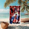 Personalized customized proof beach towel with Optimus Prime pattern - soft, absorbent,quick-drying,perfect swimming,camping&bathing