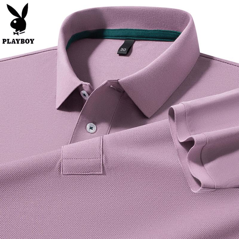 PLAYBOY Men's Cotton Short Sleeve Polo Shirt