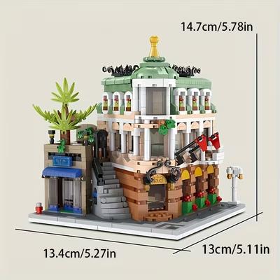 1365-Piece Charming Corner Boutique Hotel Constructing Block Kit a Perfect Present for Home Adornment Enthusiasts & Building