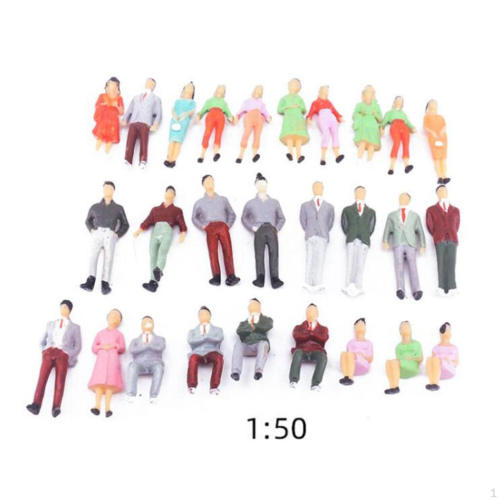 27x 1/50 Scale Miniature Figures Scene Models Ornaments Layout Props DIY Projects Mini