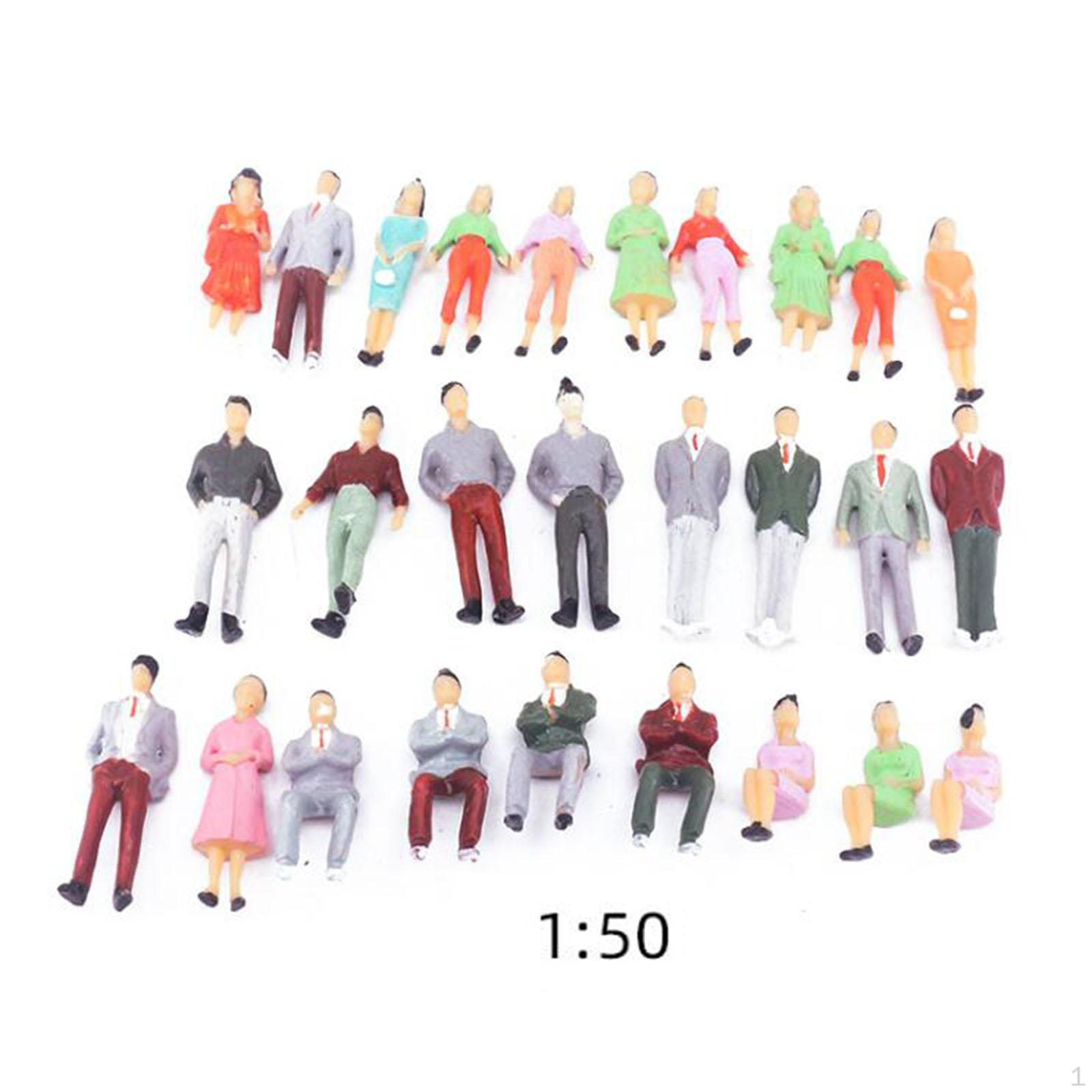 

27x 1/50 Scale Miniature Figures Scene Models Ornaments Layout Props DIY Projects Mini