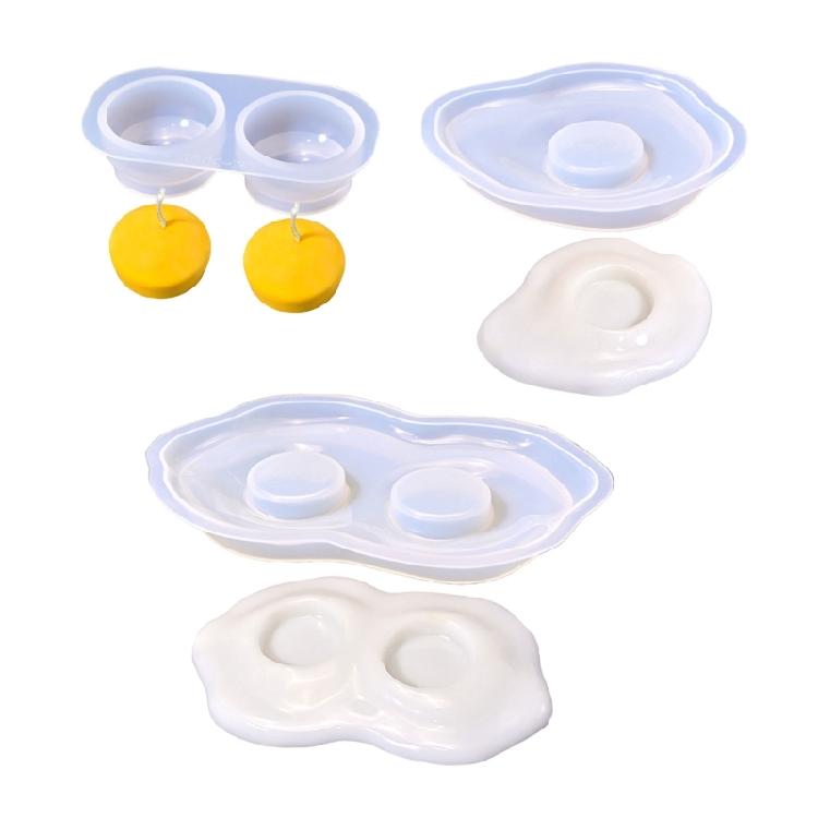 Multifuntional Silicone Mold Eggs Shape Easy Releasing Molds Silicone Texture for Candle Making and Artistic Home Decors