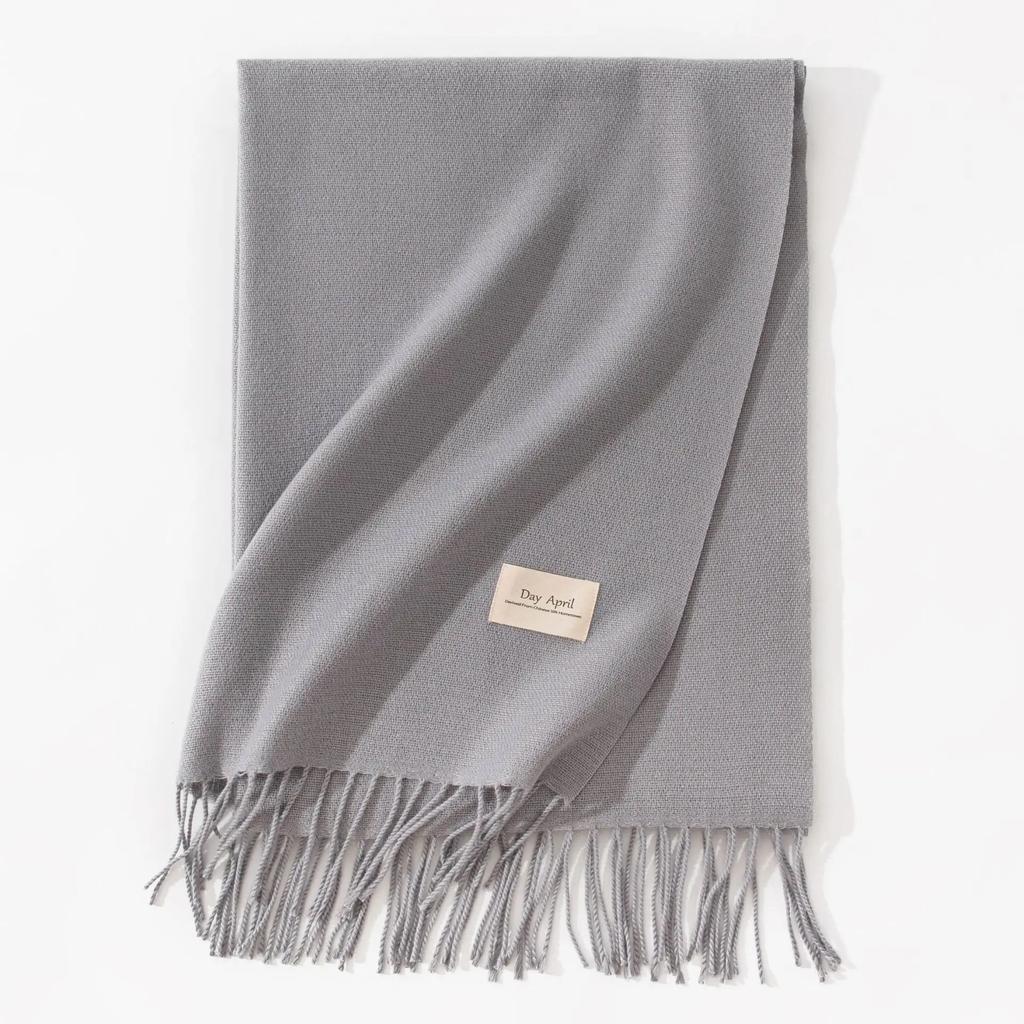 Winter Cashmere Scarves Women Warm Shawls Wraps Solid Colors Neckerchief Men Scarf Fashion Hijab Stoles Pashmina With Tassels