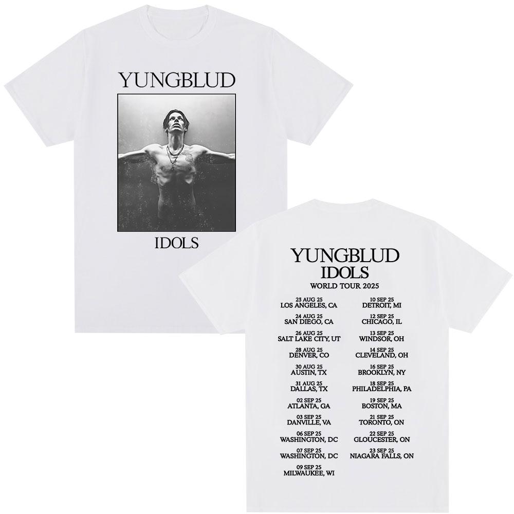 Yungblud IDOLS Album Tour T Shirts Fan Gifts Mens Women Clothing Hip Hop Short Sleeve Tshirts Oversized Summer Cotton Tshirt