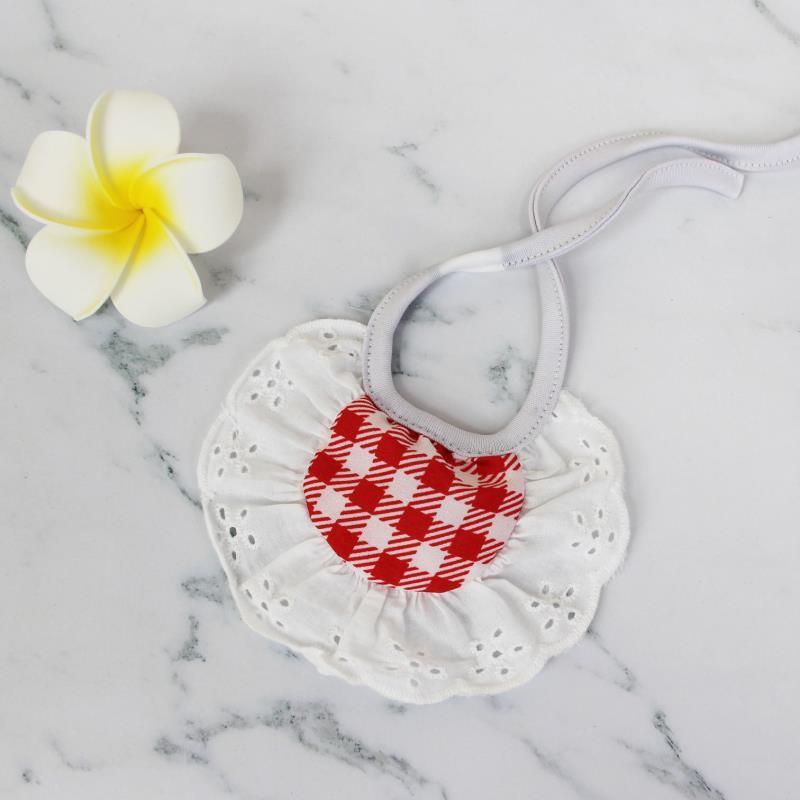 Pet Checkered Apron, Cat Scarf, Pet Dog Wet Towel
