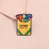 Create Every Day Enamel Pin Colored Pencils Flower Artist Drawing Creation Brooch Lapel Badge Fashion Jewelry Gift for Friends