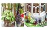 YIIEL Miniature Dollhouse Kit, Handmade Kit with Beginner's Instructions (Sunshine Glass Flower House)