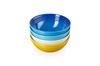 Le Creuset Cereal Bowls, 16cm (Pack of 4), Riviera Collection [Official Product in Japan]