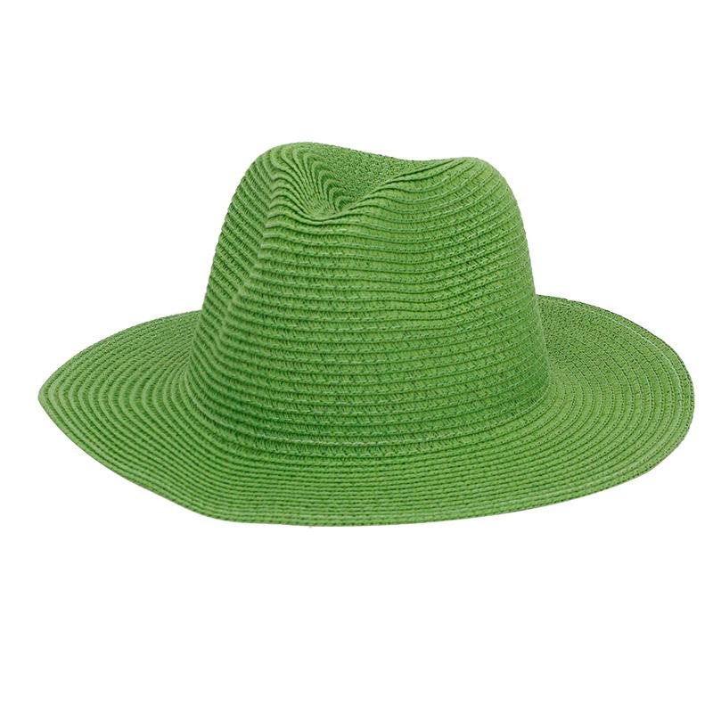 

Винтажная ковбойская шляпа из соломы 25 цветов для путешествий и пляжной защиты от солнца One Size зелёный