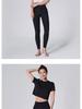 Women's Simple Solid Color Crew Neck Yoga T-Shirt - Short Sleeve for Running & Fitness
